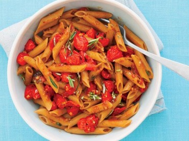 Penne with roasted cherry tomato sauce