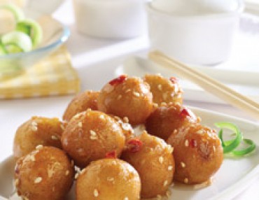 Honey-coated-potato-balls