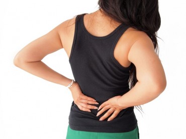 woman having back pain