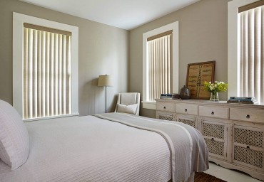 Bedroom vertical blinds