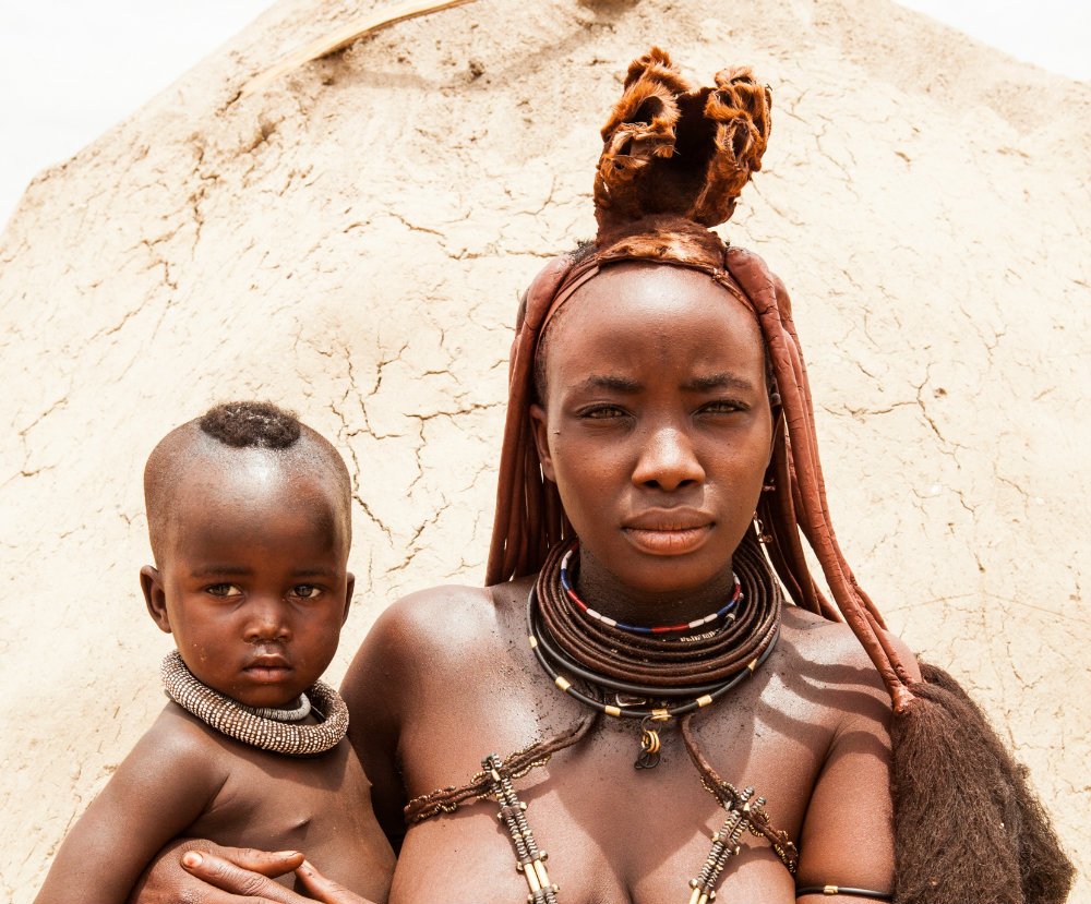 Himba Tribe Women and Child